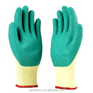 Wholesale Latex Coating Cotton Hand Gloves Working Gloves Latex Wrinkled Glove