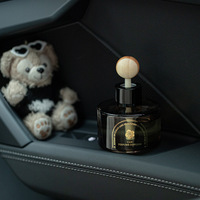 Diffuseur d'arômes pour voiture en verre avec logo personnalisé, diffuseur d'air frais pour voiture, diffuseur de parfum pour voiture, diffuseur longue durée, ébène et bergamote