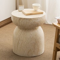 Table d'appoint vintage en faux pierre de grotte, en ciment de magnésium, style antique, pour maison d'hôtes, table à thé, meuble TV, table de chevet, chambre, balcon