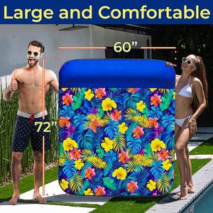 Gonflable <span class=keywords><strong>Double</strong></span> Flottant Tissu Couverture Inclinable Adulte Eau Jouet pour <span class=keywords><strong>Bain</strong></span> <span class=keywords><strong>de</strong></span> <span class=keywords><strong>Soleil</strong></span> et Piscine Trempage Eau Matelas - Product Image 4