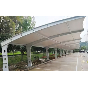 Nhà Máy Giá thép cấu trúc căng màng pvdf mái nhà xe mái hiên tán bãi đậu xe đổ Sun Shade xe carport - Product Image 5