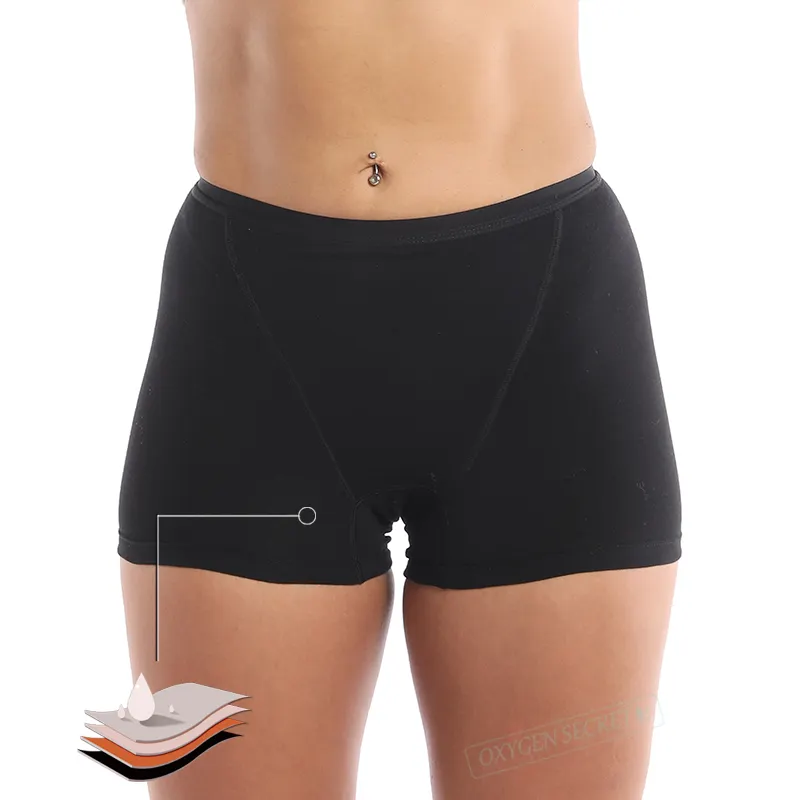 4 परतों सुपर उच्च Absorbency Leakrpoof शॉर्ट्स अवधि छोटी बात Coton Culotte Periodique पैंट मासिक धर्म बॉक्सर संक्षिप्त महिलाओं के लिए