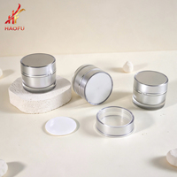 Pot en plastique vide de 15g de style luxueux avec couvercle pour vernis à ongles, beurre corporel et capillaire, film scellant, emballage de pot à crème