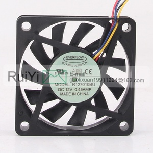 Originale EVFLOW 24V 48V DC12V 0.45A EC AC 7010 70x70x10mm 7CM Pwm silenzioso ad alto Volume d'aria telaio a <span class=keywords><strong>4</strong></span> fili R127010BU ventola di raffreddamento - Product Image 2