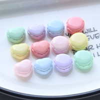 Macarons artificiels multicolores, modèles de desserts réalistes pour la décoration intérieure, fournitures pour slime, bricolage
