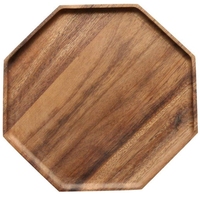 Plateau de service hexagonal en bois, design moderne et élégant, pliable, taille et couleur personnalisables, pour légumes, fruits, desserts, service alimentaire