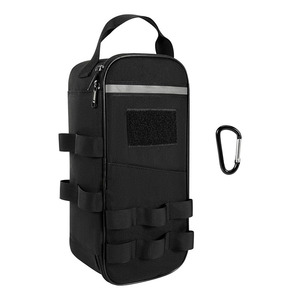 Sacoche de rangement tactique Molle EDC zippée avec poignée, étui organisateur utilitaire portable de 4 pouces avec mousqueton, petit sac à outils en polyester robuste - Product Image 1