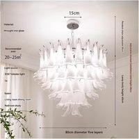 Lustre moderne de luxe en fer et verre de Murano fait main, plusieurs couleurs, luminaires suspendus et lustres