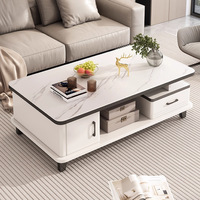 Meubles de luxe pour la maison et le bureau, meuble TV, tables basses, table d'appoint, socle carré, table basse en marbre