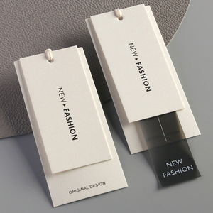 Sang Trọng Giá Tùy Chỉnh Đu Treo Thẻ 700gsm Các Tông Màu Trắng Thẻ May Mặc Quần Áo Thẻ Cho Quần Áo Nhãn - Product Image 1