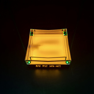 Type Light Acrylic Square Wine <b>Display</b> <b>Rack</b> With Led Lighting Yellow Base Green Laser For Nightclub Ktv Decoration - Product Image 2