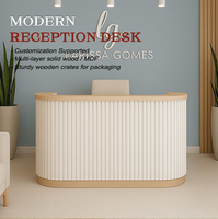 Nouveau comptoir de réception moderne pour hôtel et centre commercial, table de réception de salon de beauté, moderne, luxueux, écologique