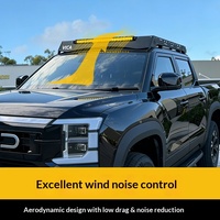 Plateforme de toit en alliage d'aluminium pour BYD SHARK 6 GWM Poer Hilux avec barre lumineuse LED intégrée, porte-bagages modifié