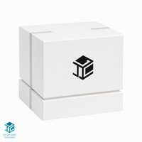 Boîte cadeau rigide personnalisée écologique faite à la main avec couvercle et base pour bougie, avec logo personnalisé, emballage de luxe en papier et plateau intérieur