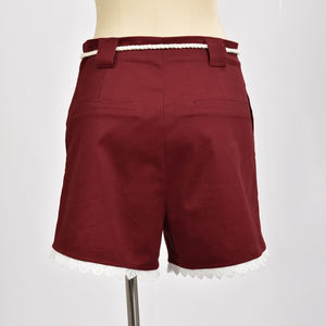 กางเกงขาสั้นผ้าฝ้ายทวิลขายดี ผู้ผลิตขายส่ง กางเกงขาสั้นผู้หญิงสำหรับส่งออกขายส่ง - Product Image 3