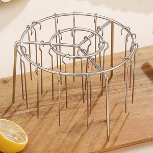 Stainless Steel Vertical Grill Rack Round Roaster Racks For Skewers Barbecue Meat Poultry Tools - Product Image 2