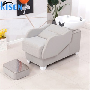 Kisen Modern High <b>End</b> Luxury Sitting Lying Massage Furniture Washing <b>Bed</b> Shampoo Chair With Ceramic Bowl for Sale - Product Image 3