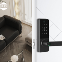 Cerradura Inteligente de Entrada de Estilo Nórdico, Aleación de Aluminio Especial, Cerradura Inteligente WiFi HR Tuya, Desbloqueo Múltiple para Uso Residencial