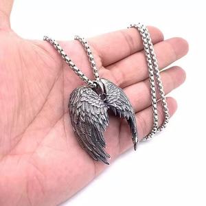 Collier à ailes d'ange très vendu, chaîne en métal, pendentif à ailes de style rétro punk, cadeau de vacances, collier tendance pour <span class=keywords><strong>homme</strong></span> hip-hop - Product Image 2
