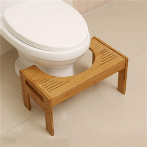 Di Vendita superiore Non Slip da Bagno Poggiapiedi Sit Squat Wc, Vasino Ergonomico di Bambù Wc Passo Sgabello - Product Image 4