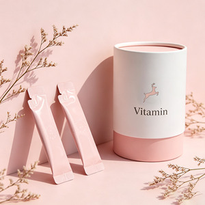 Eco Friendly Vitamin Rigid <b>Cardboard</b> Dietary Cylindrical Paper <b>Tube</b> Unique Supplement Packaging for Supplements - Product Image 2