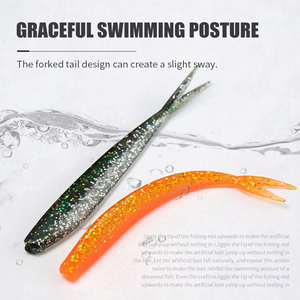 Mồi câu mềm LUSHAZER 15 cái/lô, kiểu đuôi nĩa, 7.5cm, đuôi tách, mồi mềm câu cá nước mặn, nước ngọt, cá vược, cá hồi, cá chó - Product Image 5