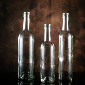 Envase Clásico Redondo para Licor Pernod Sherry Cider, Botella de Vidrio Transparente para <span class=keywords><strong>Pisco</strong></span>, Champán, Vino Claret de 375/500/750 ml con Tapa ROPP - Product Image 5