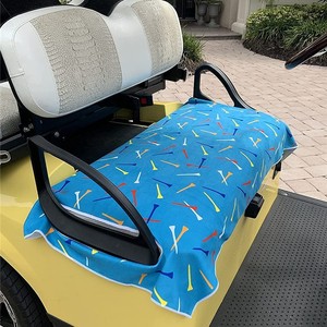 Funda Completa para Asiento de Carro de Golf, Diseño Floral Azul Lago, Felpa, Delantera, para EZ Go, Estilo de Dibujos Animados, para Todas las Estaciones - Product Image 2