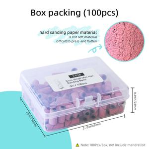 HYTOOS 3mm petites bandes de ponçage roses pour perceuse à ongles électrique <span class=keywords><strong>lime</strong></span> polissage ongles cuticule propre pas de mèche en acier inoxydable - Product Image 3
