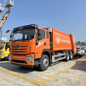 รถบรรทุกเก็บขยะดีเซล FAW 20CBM 6x4 พร้อมเครื่องอัดอากาศ บรรทุกท้าย สำหรับขาย - Product Image 1