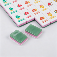 Mahjong américain personnalisé en acrylique, 160 tuiles, thème de Noël, jeu de société de table pour cadeau de vacances