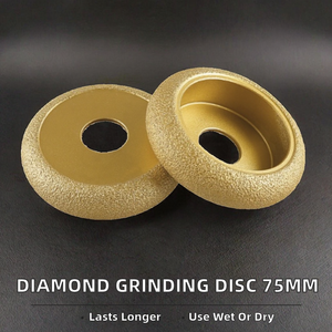 Rueda de perfil de diamante HGP para redondeo de bordes de piedra, 75mm de diámetro, 10mm 15mm 20mm, rueda de pulido de perfil de oso de alta eficiencia OEM - Product Image 2