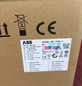 ACS355-03E-31A0-4 ACS355 ซีรีส์ 15kW 3 เฟส 380-480V IP20 ตัวแปลงความถี่ PLC - Product Image 1
