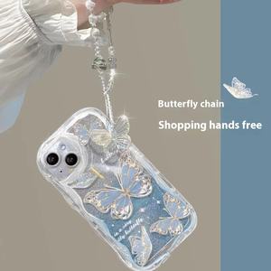 Полностью закрытый Мягкий защитный чехол из ТПУ с цепочкой для мобильных телефонов Vivos20 Y19 Y36 новый стиль мультяшная бабочка чехол для телефона - Product Image 4