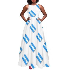 Honduras Drapeau Conception Femmes Robes Personnalité Style En Gros Marque Privée À Motifs Robes De Soirée Qualité Casual <span class=keywords><strong>D</strong></span> - Product Image 4