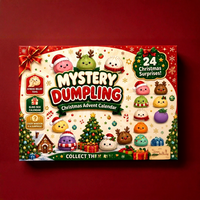 Calendrier de l'Avent de Noël 24 Jours, Boîte Mystère, Jouet Squishy en Forme de Boulette, Sac Surprise, Coffret Cadeau de Noël