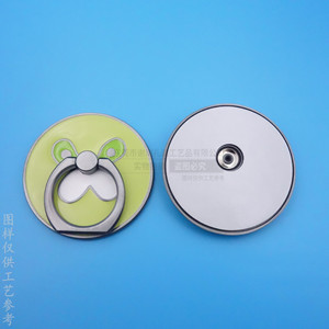 Zinc Alloy <b>Ring</b> Holder With Cartoon Design Adhesive Desktop Phone Stand Antique Silver Color Manual <b>Clip</b> General Use - Product Image 2