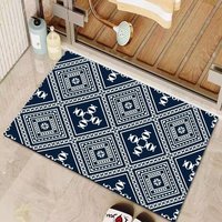 Tapis de salle de bain antidérapant en polyester, résistant aux taches, écologique, adapté aux animaux domestiques, rembourré, fabriqué à la machine, avec envers en PVC