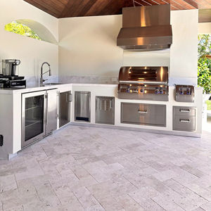 NICOCABINET Cuisine extérieure haut de gamme personnalisable en acier inoxydable avec barbecue intégré pour les fêtes de jardin, utilisation en appartement/centre commercial - Product Image 1