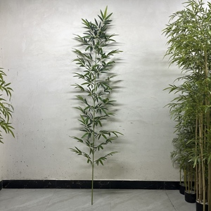 Venta al por Mayor de Hojas de Bambú Artificiales de Plástico de Alta Calidad, Bonsái Ecológico con Tacto Natural, Realista y Lujoso para el Hogar - Product Image 4