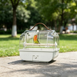 Jaula de Transporte para Aves Transparente y Portátil, Transpirable, para Loros Pequeños, con Compartimento Extraíble, Venta al Por Mayor - Product Image 1