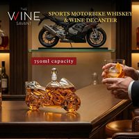Bouteille en verre pour moto, décanteur de whisky, décanteur de vin, flacon compte-gouttes en verre