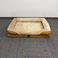 Meilleure Vente Grand Lit pour Chien en Mousse Luxe Imperméable Tendance Lavable Orthopédique Écologique Hiver Lin Motif Uni