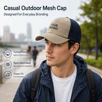 Casquette de baseball trucker en maille 112, coton à l'avant, nylon à l'arrière, respirante, personnalisable, vente en gros, été