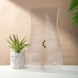 पर्यावरण के अनुकूल स्पष्ट pvc प्लास्टिक फोल्डेबल फूल vase नमी-प्रूफ घर सजावट स्टैंड-अप पाउच फोल्डिंग वैस - Product Image 4