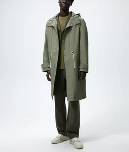 Factory custom production wholesale men's jackets Hot coats for men windproof long jacket for men