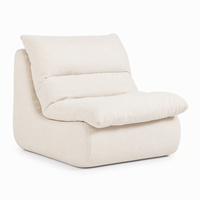 Fauteuil de sol moderne, chaise longue rembourrée, siège d'appoint pour salon et chambre à coucher