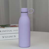 Gobelet isotherme à double paroi en acier inoxydable 304 à petite ouverture pour le camping en plein air, avec poignée en silicone