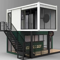 Café Contenir 20 pieds Conteneur de bar à café Produits personnalisés Conteneur créatif Conception de maison pour bureau