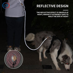 OKKPETS Hersteller Großhandel Custom Logo Wasserdicht Freisprechen Polyester Nylon Pet <span class=keywords><strong>Dog</strong></span> Leash Pet Harness Halsband Lead Set - Product Image 2